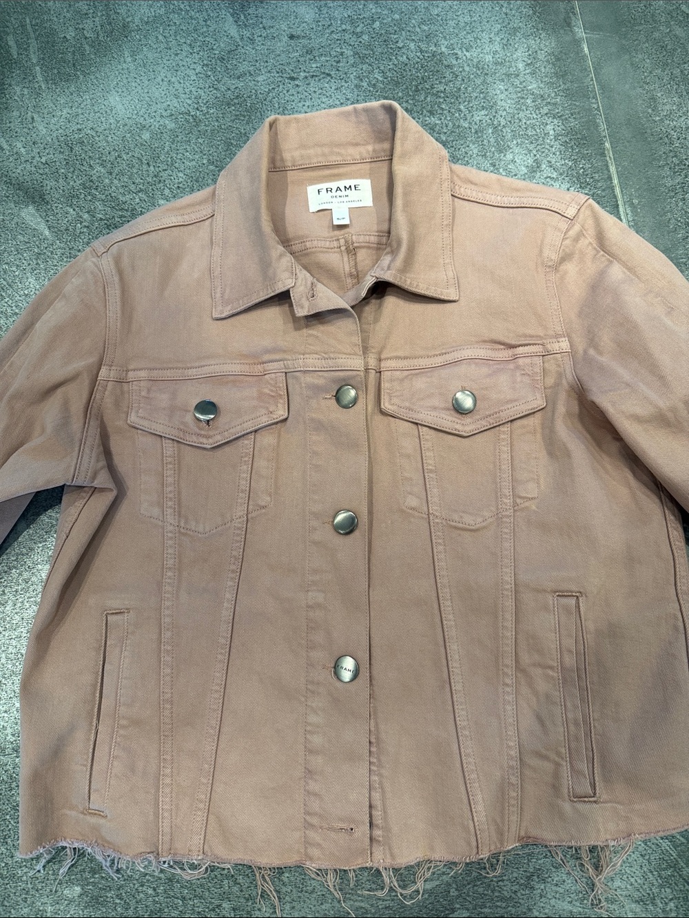Frame Denim Women's Blush Pink Denim Jacket